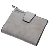Fashion Women's Short Wallets PU Leather Matte Small Casual Coin Purse Zipper Money Bags Hasp Clutch Credit Card Holder Clip 6