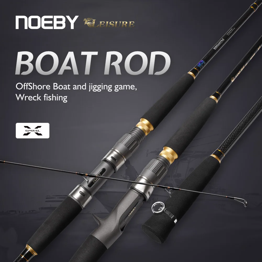 

NOEBY Offshore Boat Fishing Rod 1.83m 2.13m 2.43m M MH 2 Section Spinning Casting Wreck Rod for Big Game Sea Jigging Fishing Rod