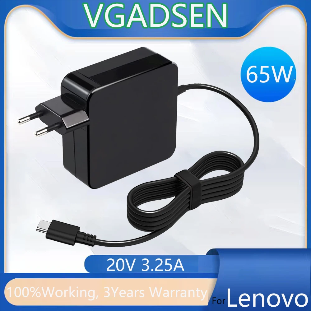 45W Type-C USB-C Charger AC Replacement Power Adapter for Lenovo 45w Yoga  910 720 Chromebook s340 300e c330 500e ThinkPad T495 T580 E480 X1 Carbon