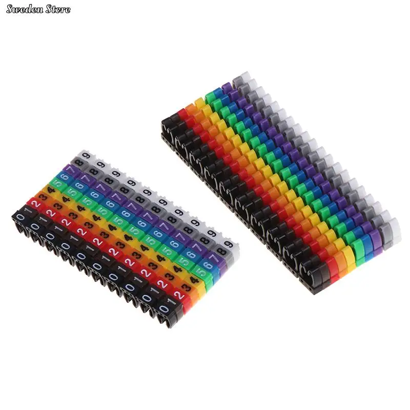 Marqueurs De Câble Numérotés 0-9 - Lot De 150 Pièces 1.5 Mm² - Clip Coloré Pour Identification Fils électriques