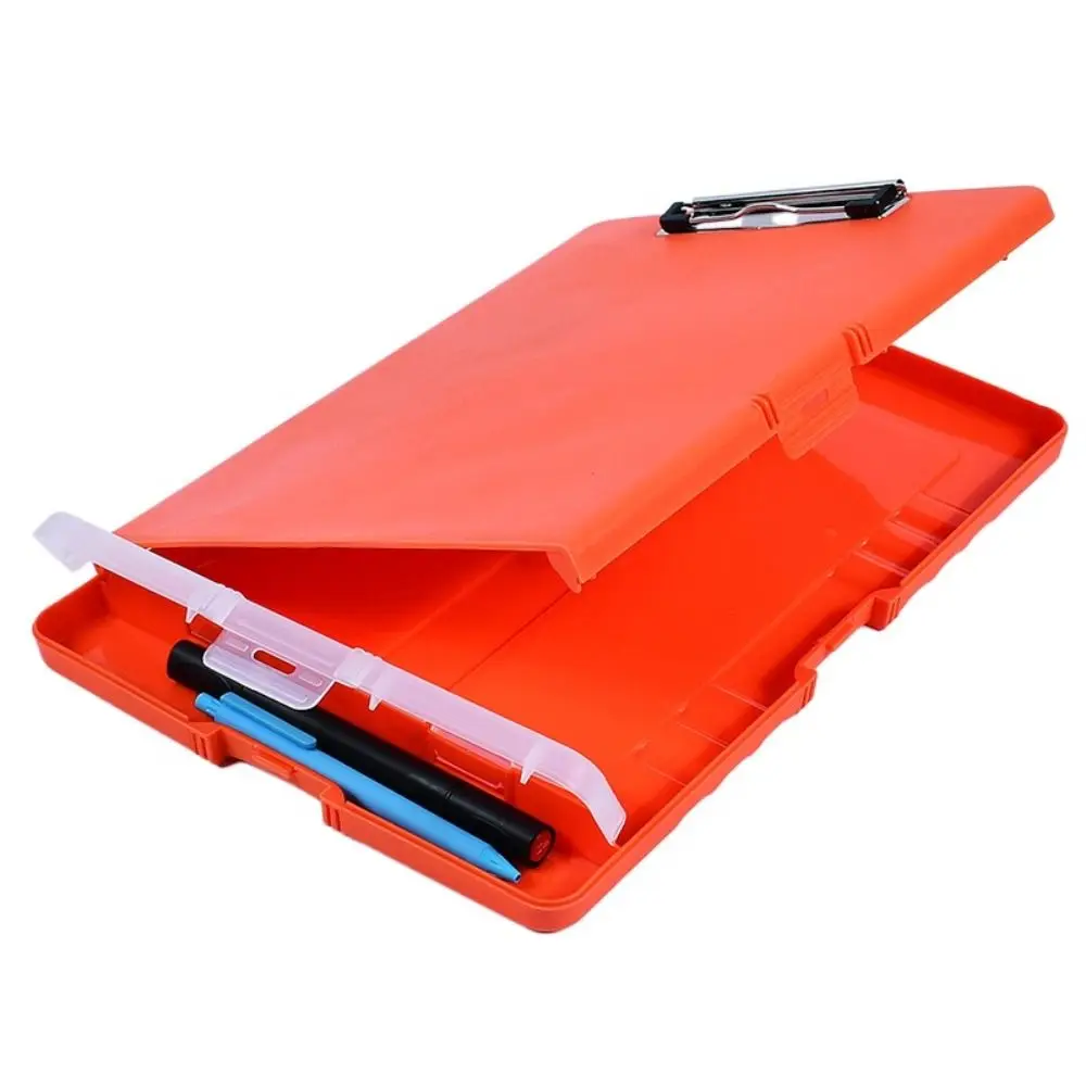Plastic Storage Clipboard File Box Case Document File Folders Clipboard Writing Pad Stationery School Office Supplies transparent clipboard writing clipboard