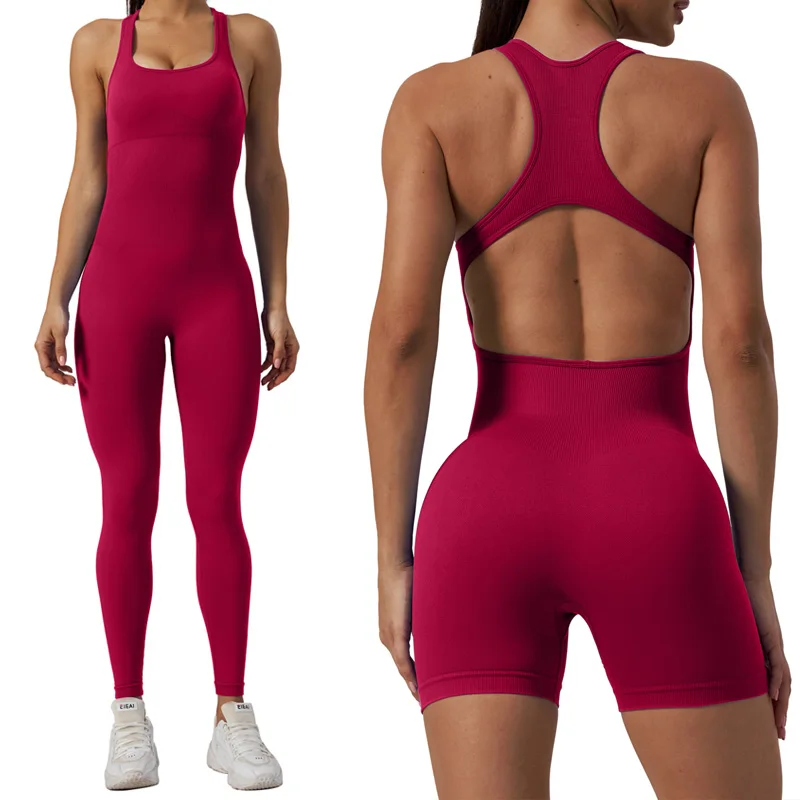 OnePieceSeamlessSportYogaSetLongShortSexySportwearWomen — free download