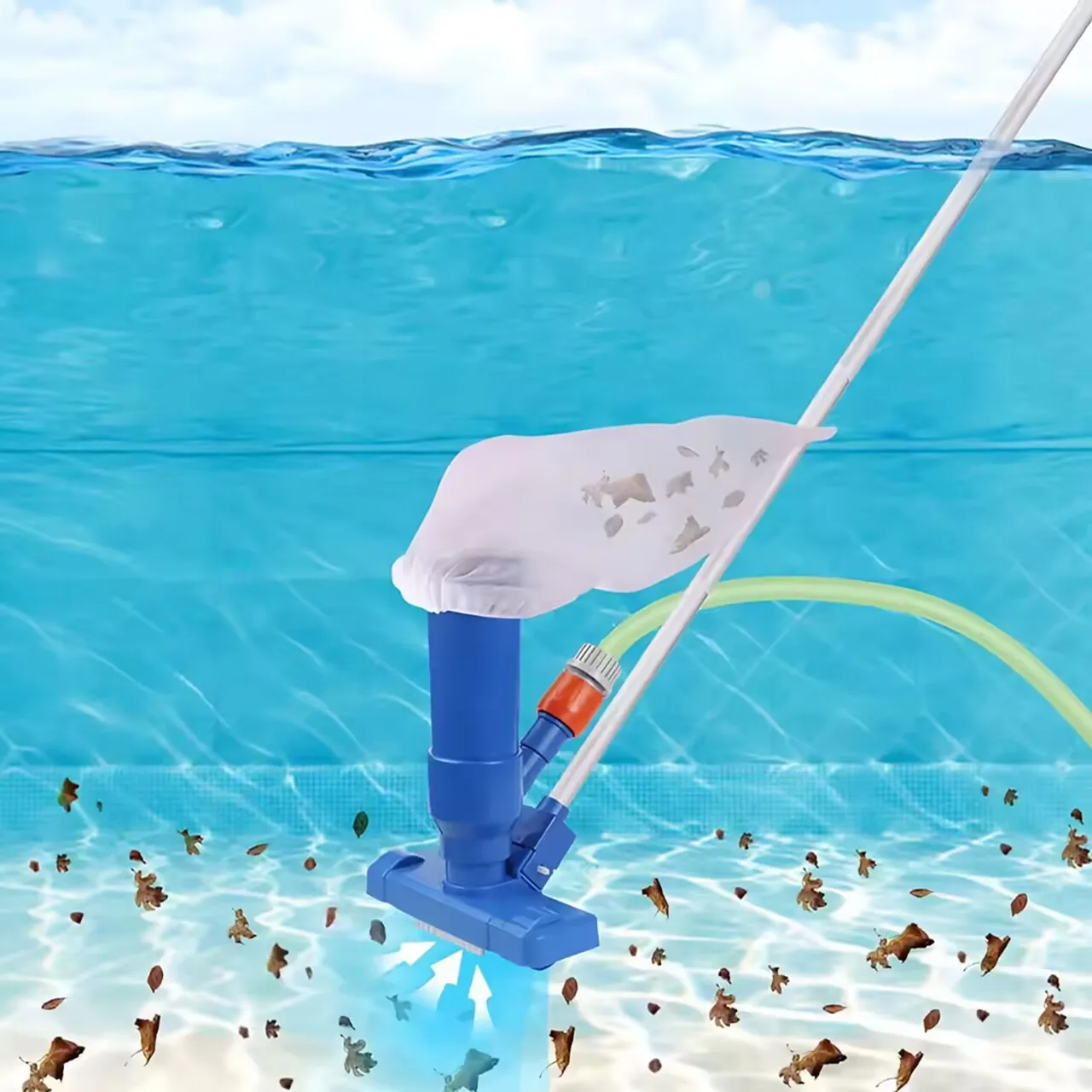 Pool Vacuum Head with Brush Bag Cleaning Kit for Pool Filter and Swimming Pool Cleaner