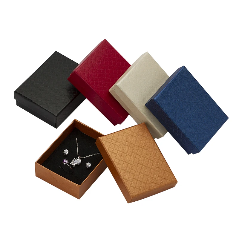 

24pcs Jewelry Organizer Box 7x9x3cm Jewelry Travel Sets Display Carton Ring Box Necklace Earrings Packaging Gift Storage Case