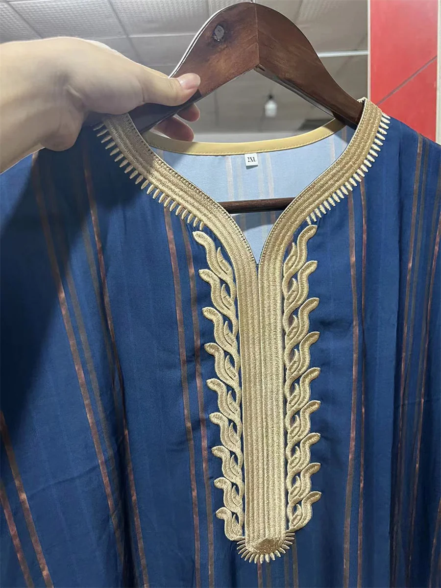 Islam Men Clothing Moroccan Kaftan Embroidered Loose Long Dress Djellaba Abaya Saudi Arabia Jubba Thobe for Man Muslim Robe
