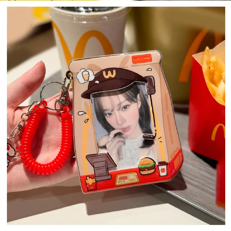 Kawaii Hamburg Photo Card Holder For School