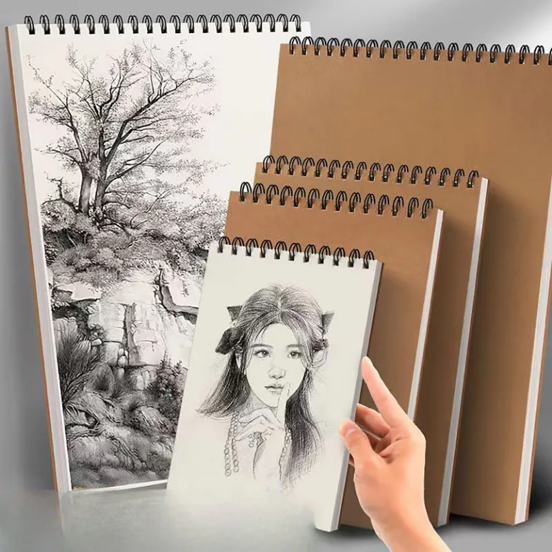 8K/A4 Flip Up Cute Watercolor Sketchbook Coil Drawing Book