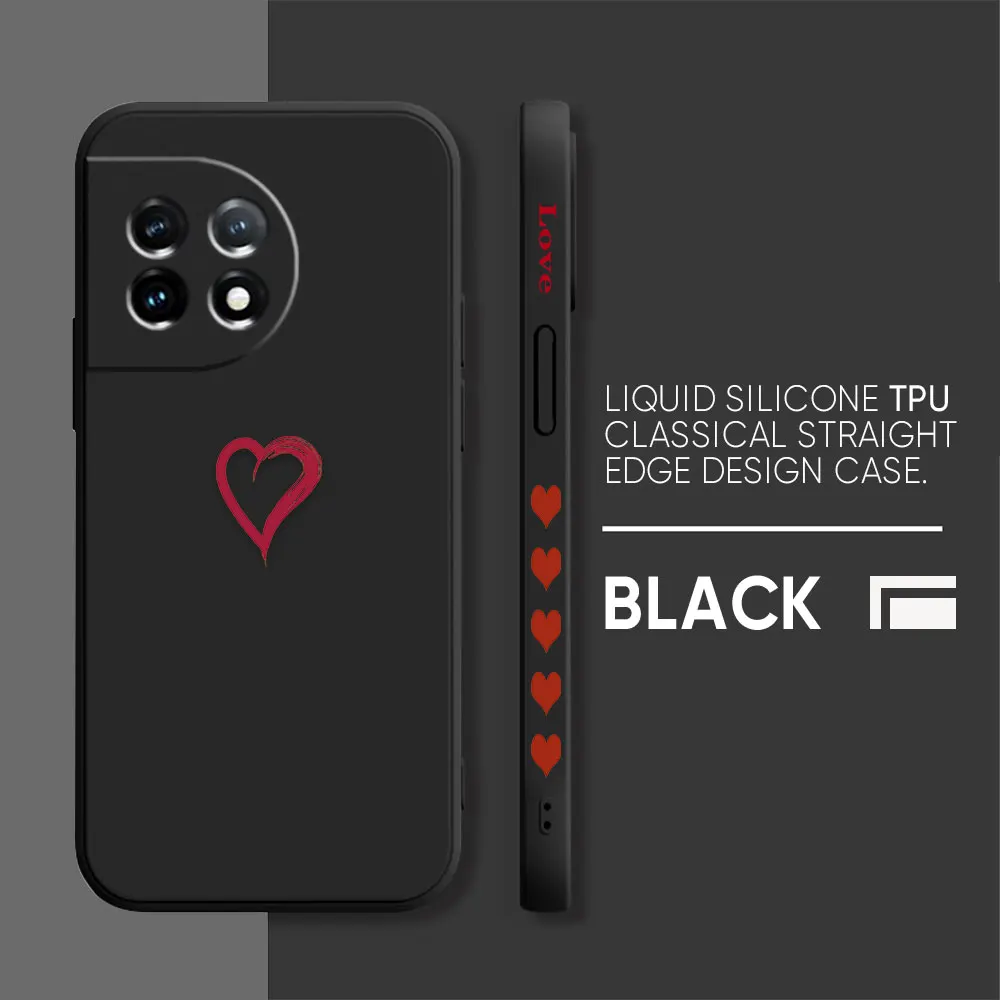 Case For Oneplus 5 6 9 9R 8 8T 7 7T A3 2 2V NORD 3 2 Lite Pro Simple Liquid Silicone Case Simple Lover Line Art