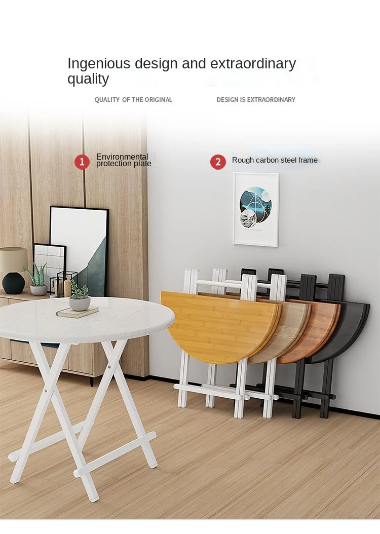 Description Picture 4 of item60cm 70cm Width Round Dining Table Coffee Table Journal Outdoor Folding Table Furniture for Home Furniture