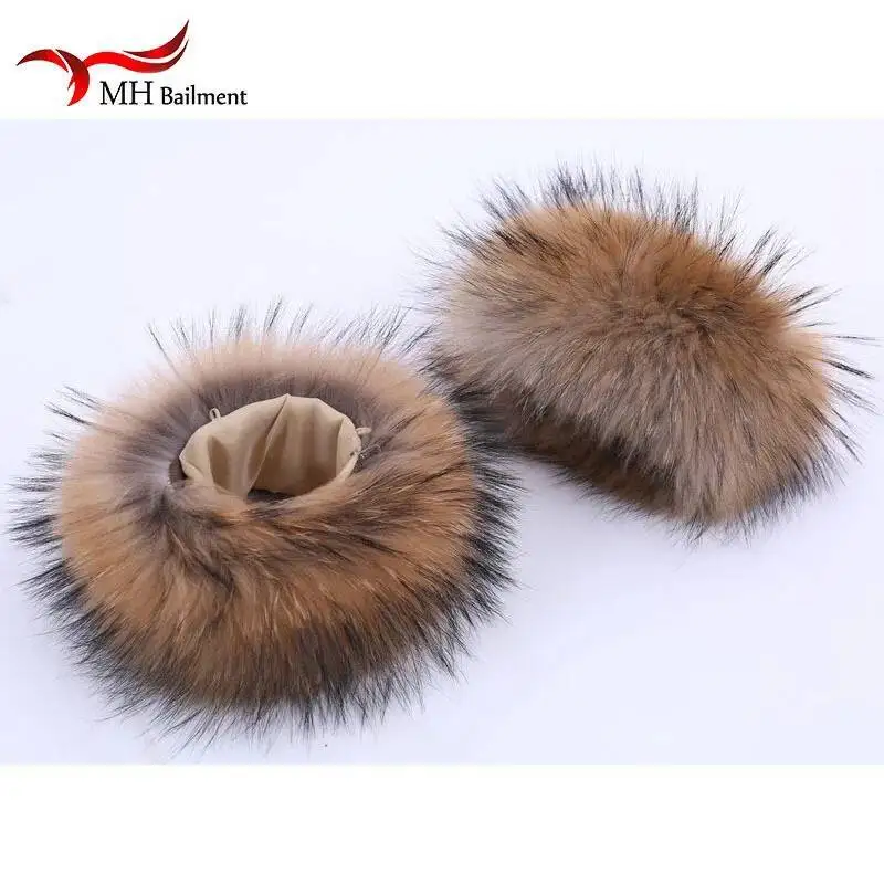 Raccoon fur Cuffs Genuine Fur Cuff Arm Warmer Lady Bracelet Real Fur Wristband Glove Raccoon fur Cuffs Arm Warmers