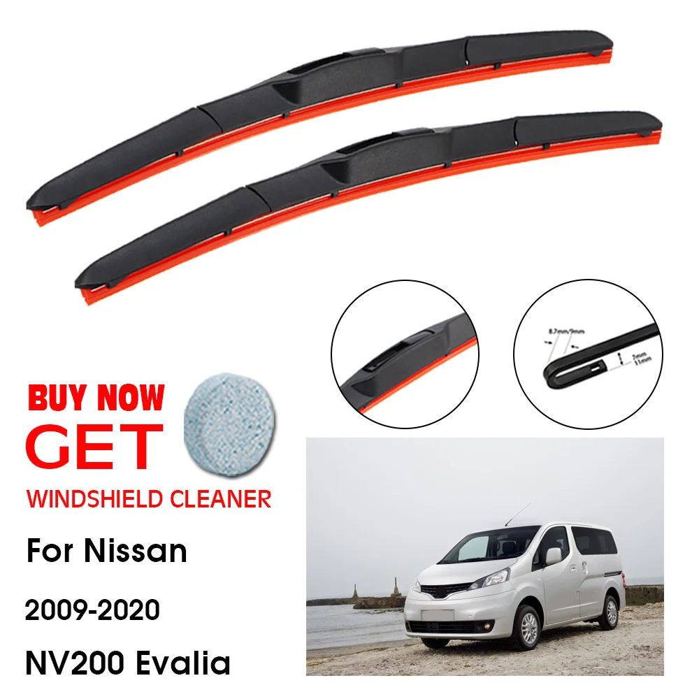 

Car Wiper For Nissan NV200 Evalia 22"+16" 2009-2020 Front Window Washer Windscreen Windshield Silica Gel Blades Accessories