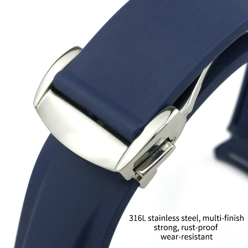 18mm 19mm 20mm 21mm 22mm Rubber Silicone Watch Bands For Omega Seamaster 300 speedmaster Strap Brand Watchband blue black orange