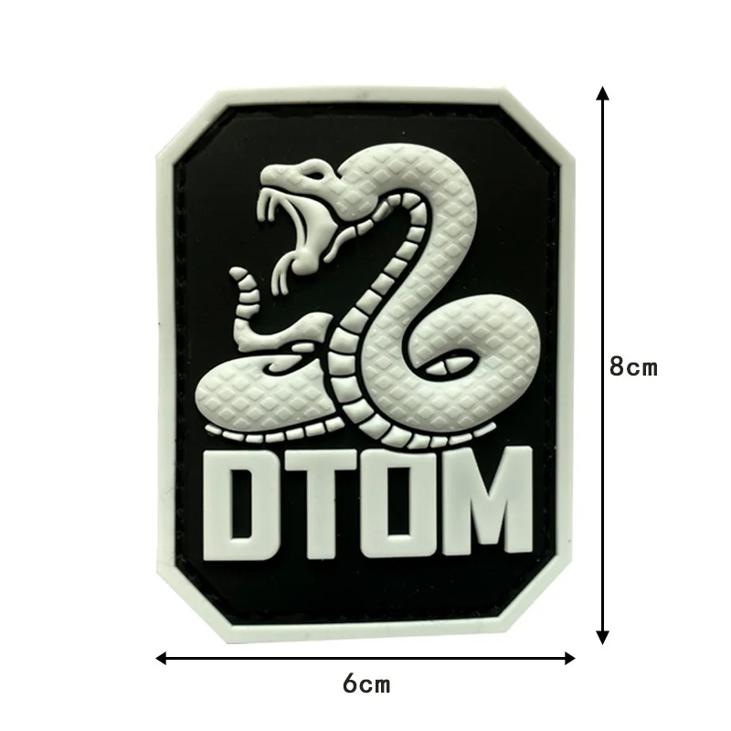 2 Pcs No Step on Snek Patch Tactical Embroidered Badge Fastener Hook and Loop Patch for Cap Bags Backpacks Clothes Military Morale Snek Velcro