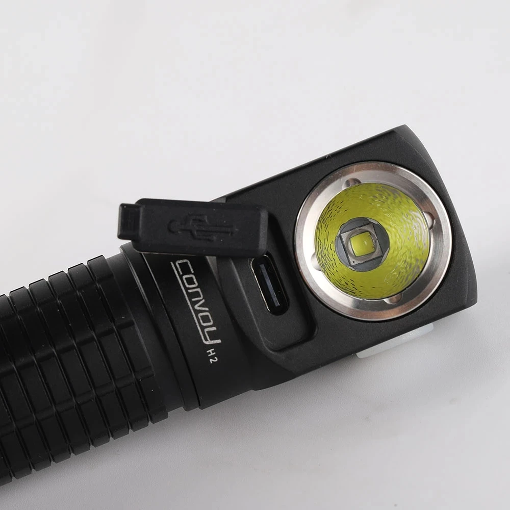 Convoy H2 SST20 LED 손전등 헤드라이트, 18650 배터리 헤드램프, 미니 토치, 캠핑 낚시 작업 조명, USB C 타입 충전 포트