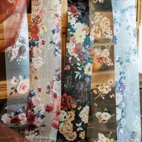 Yoofun 5x200cm Antique Landscaping Flower Special PET Tape Set Creative Floral Scrapbooking Journal Masking Tape Stationery 1