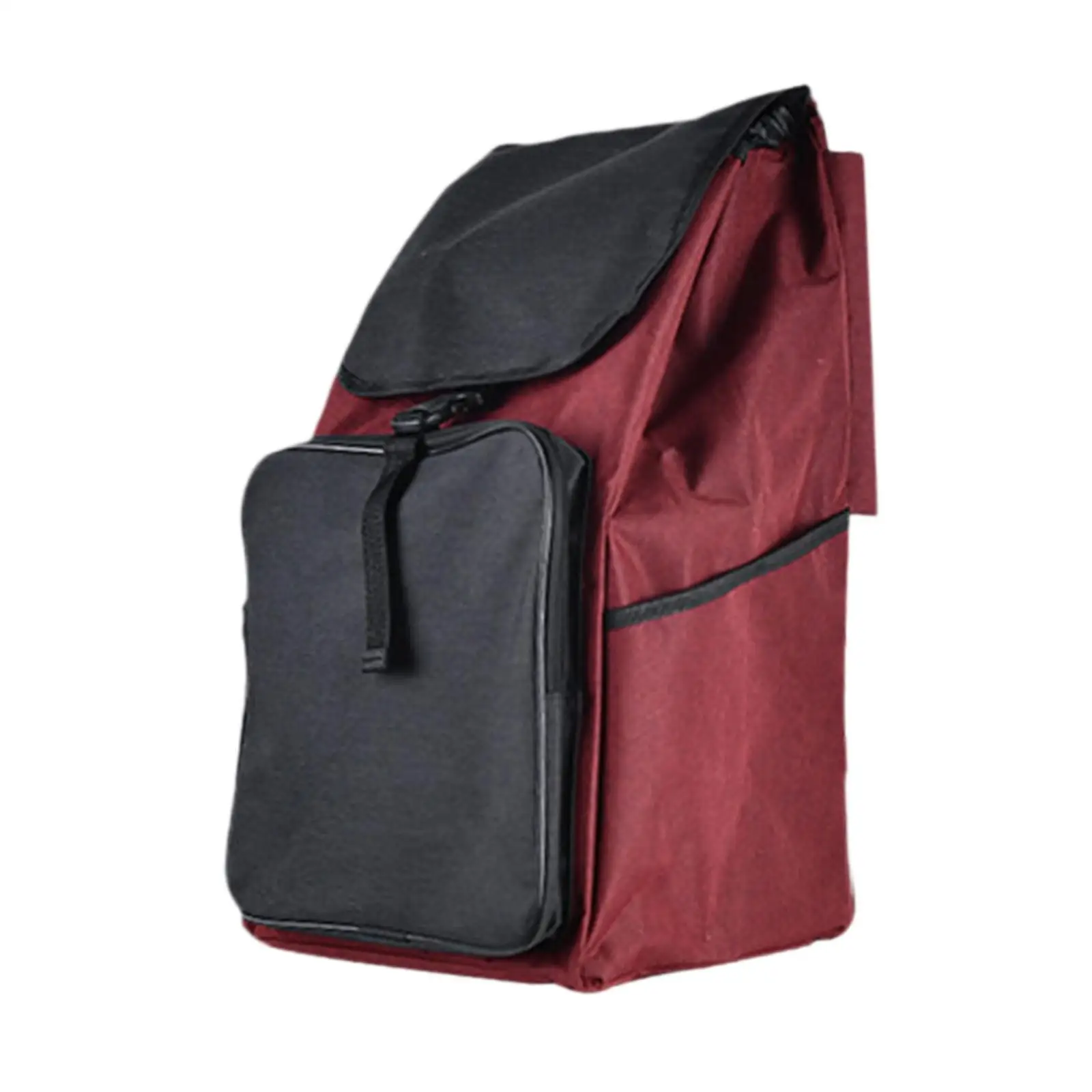 Folding Trolley Cart Storage Bag Replacement Waterproof for Shopping Grocery Accessory Lightweight Wear Resistant 51x33x22cm