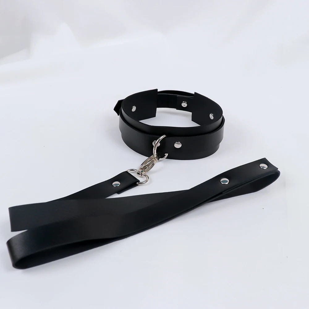Sexy PU Leather Traction Rope Collar Necklace Punk Tassel Choker with Pu Leather Leash Jewelry Bohemian Clothing Harajuku