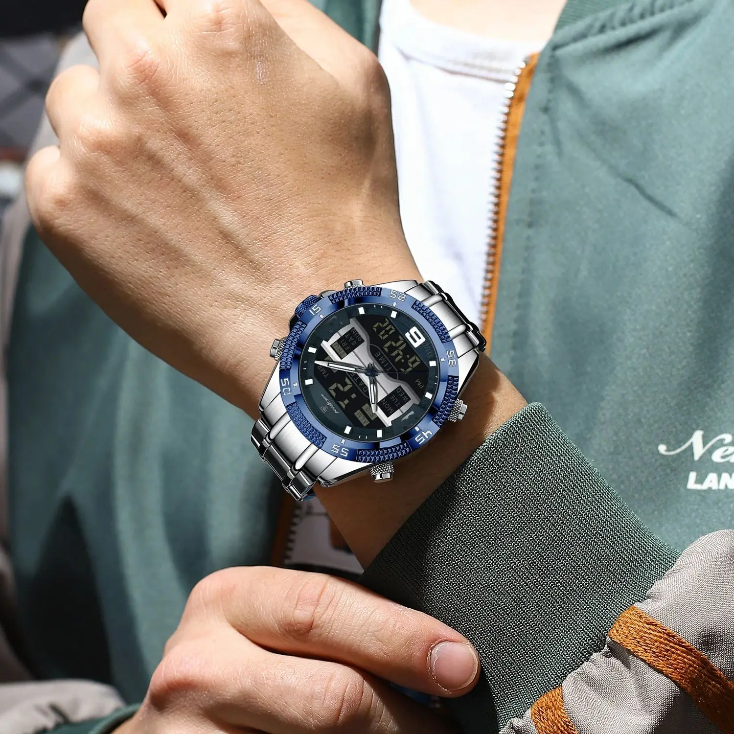 Poedagar Luxury Brand Man Watch Waterproof Led Week Date Fashion Quartz Men Watch Trendy Sports Digital Electronic Men's Watches, Alina Gadgets