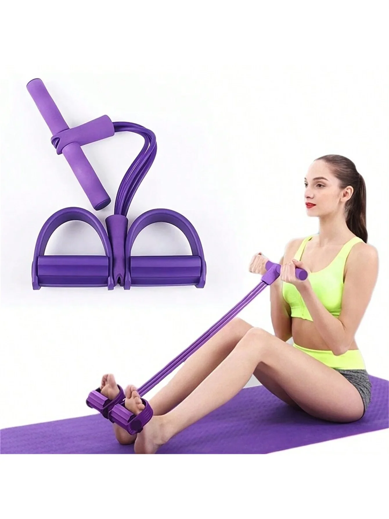 Yoga resistance bands Slim & Tone Your Entire Body with Pedal Resistance Bands-Yoga Equipment for Abdomen Waist Arm & Leg Stretching!
