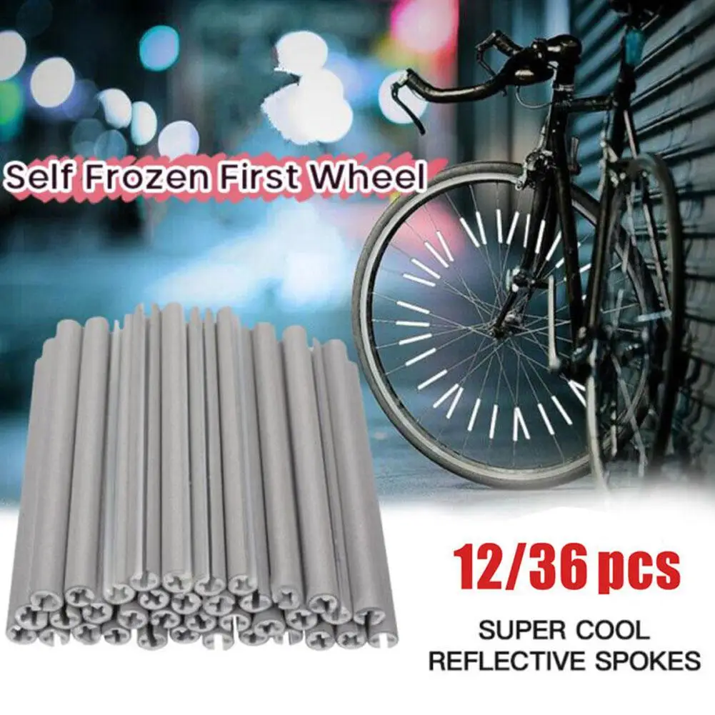 12/36pcs Bicycle Spoke Reflector Bicycle Spoke Reflector Is Made Of Reflective Material For Mountain And Road Bikes T5I8