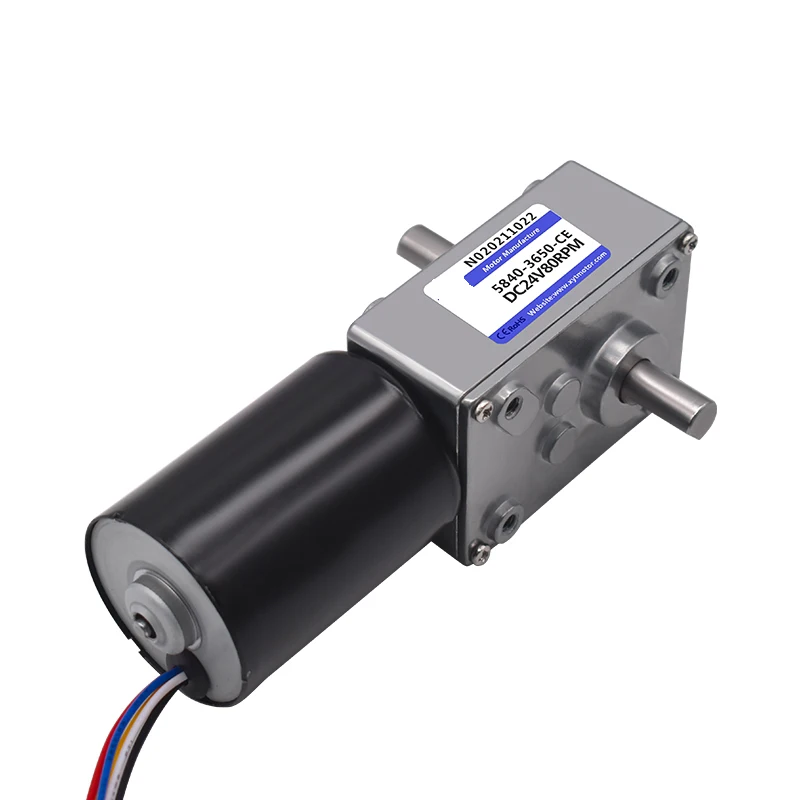

5840-3650 Brushless Gear Motor Double Shaft Length 15mm DC 12V 24V Speed 12rpm-471rpm High Torque 100kg.cm BLDC Controller PWM