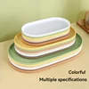 Multipurpose Oval Serving Tray Colourful Plastic Food Storage Serving Platters For Table Party Entertaining Snack Dessert Coffee 1