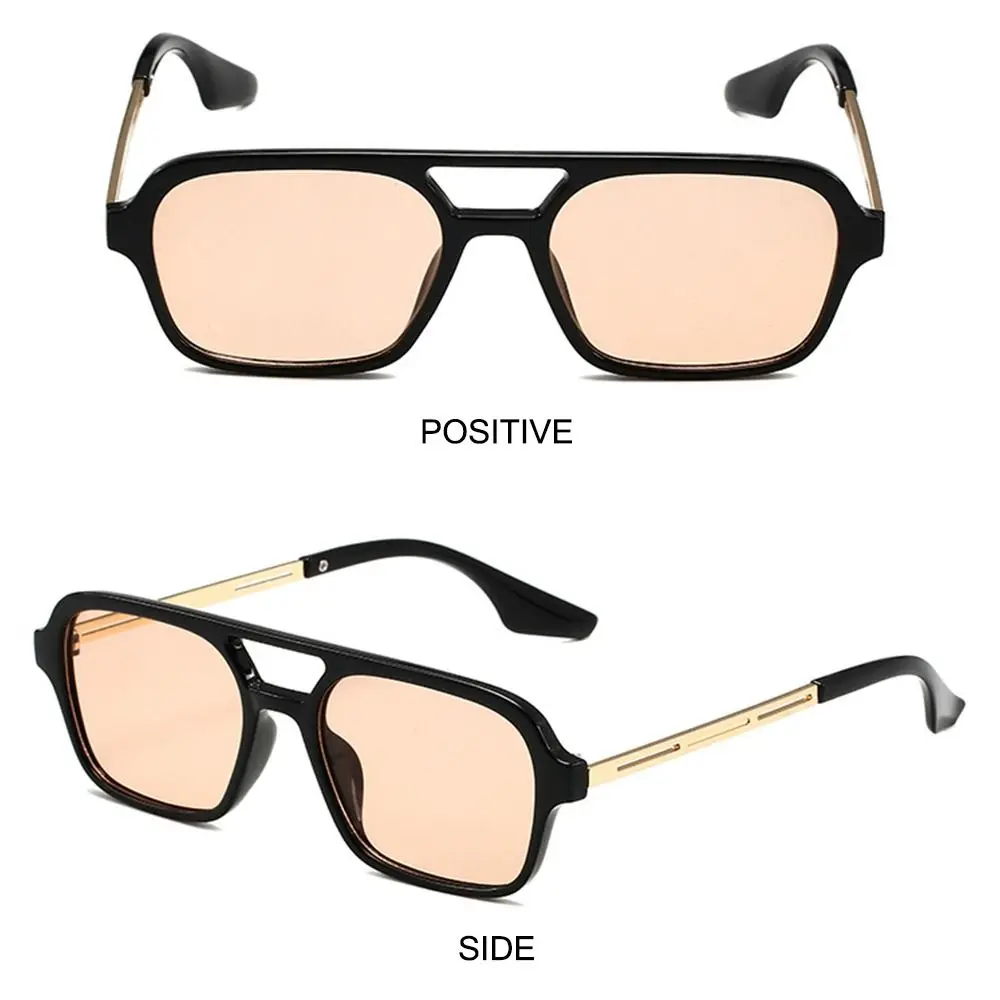 Luxusmarke UV400 Schutz Quadratische Sonnenbrille Vintage Sommer 70er Jahre Sonnenbrille Retro-Stil Shades für Damen und Herren – Detail 11