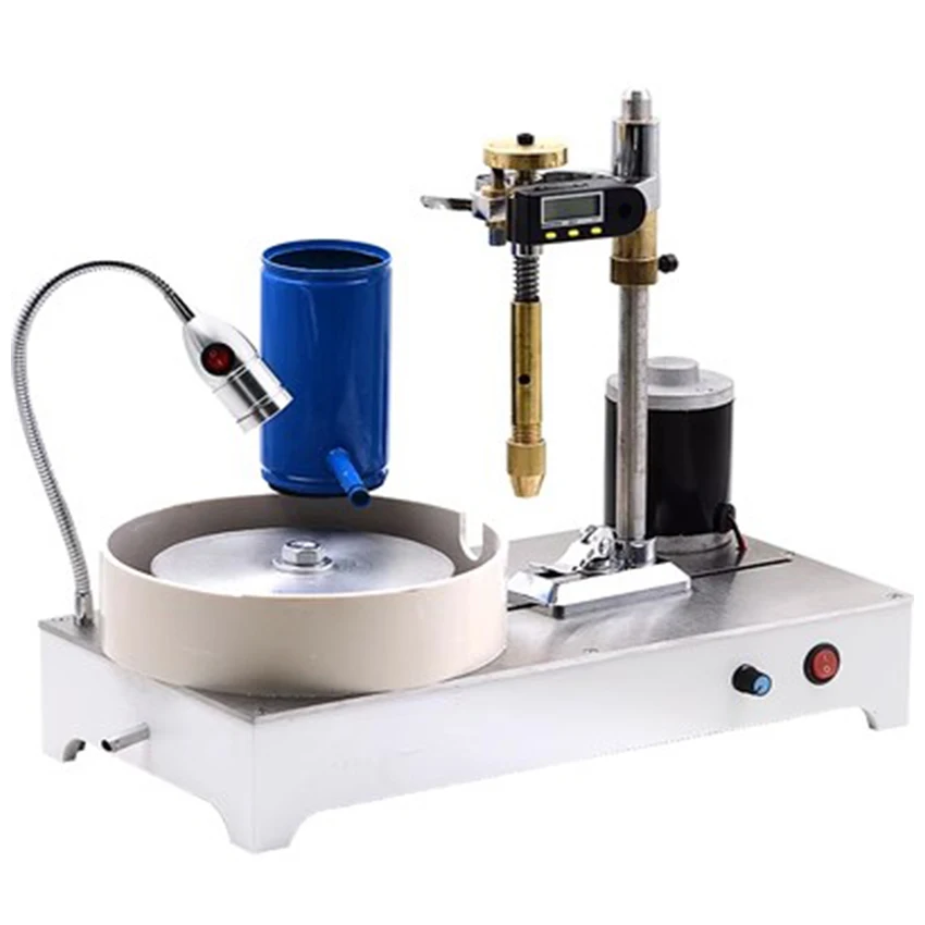 Stainless Steel Lapidary Machine Precision 0-1800Rpm Gemstone Faceting Polishing Machine 120W Jade Processing Equipment 110-240V