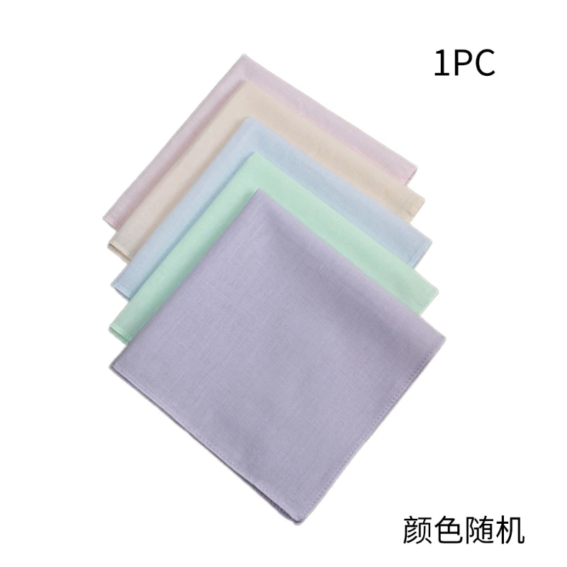 

28x28cm Male Women Handkerchiefs Random Plain Color Hankies Pocket Square Towel 449B