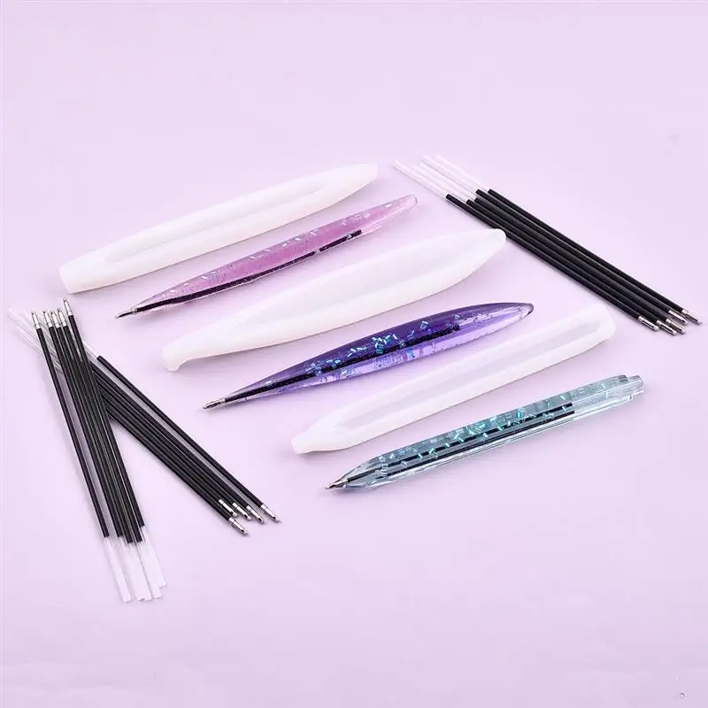 DIY Ballpoint Pen Mold Resin Mold Transparent Silicone Mould Decorative  Craft Epoxy Crystal for Jewelry Making Tools