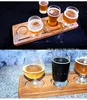Solid Wood Whiskey Flight Tasting Board Holder - Scotch Flight Serving Tray with Glasses - Ideal Sampler Tray for Whiskey Lovers 5