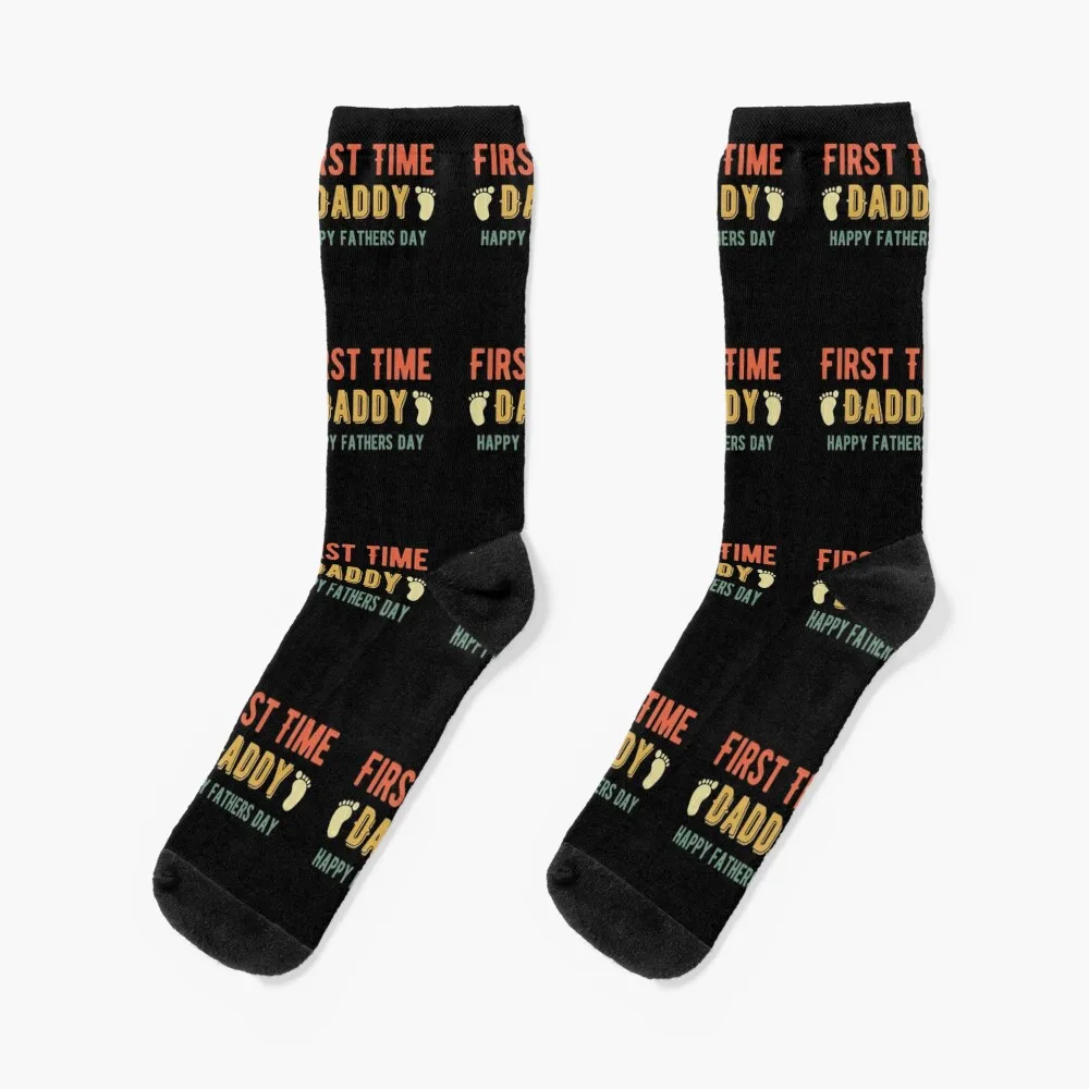 FIRST TIME DADDY Socks Funny socks christmas gift socks Men's summer Socks Men Women's платье женское на пуговицах mist summer time голубой р 44