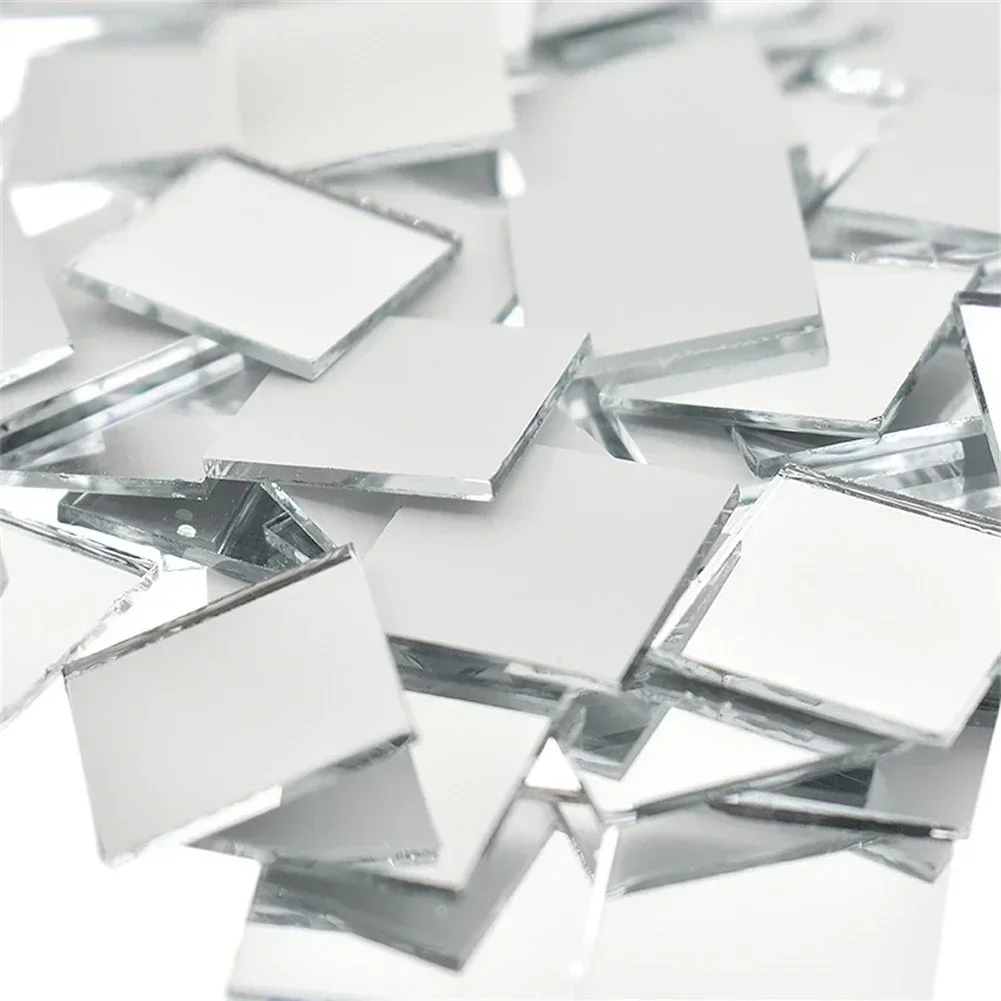 Glass Mirror Mosaic Small Square Tiles 100Pcs DIY Self Adhesive Wall Sticker Craft Wall Artwork Home Decoration mirror wall sticker,wall sticker,mirror mosaic tiles