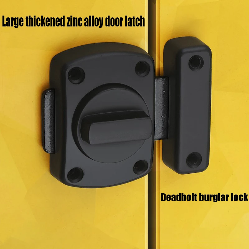 Universal Door Latch Zinc Alloy Door Buckle Bedroom Bathroom Deadbolt Anti-theft Lock door latch