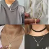 Lucktune collier pharaon égyptien ankh pendentif ankh croce egiziana collier acier inoxydable Ankh croix amulette égyptienne collier en acier inoxydable clé de la vie symbole Crucifix pendentif collier femmes