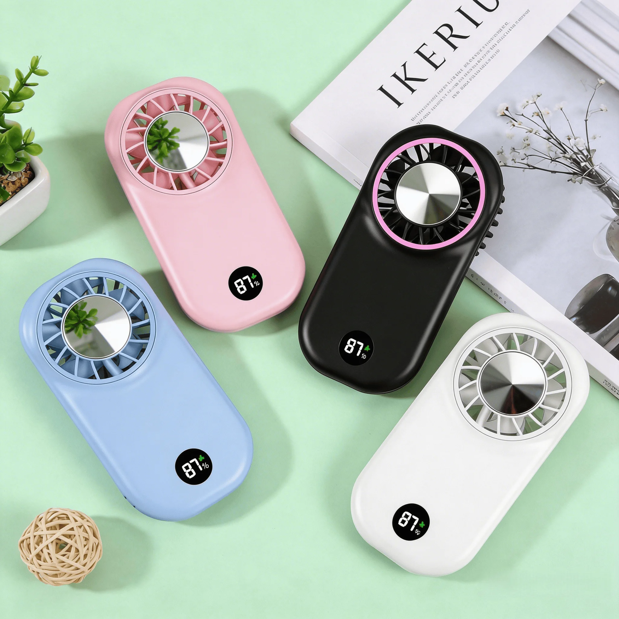 2026 New Mini Fan Small Portable Fans: Personal Makeup Handheld Fans USB Rechargeable, Lightweight Home Office Outdoor_voghion.com