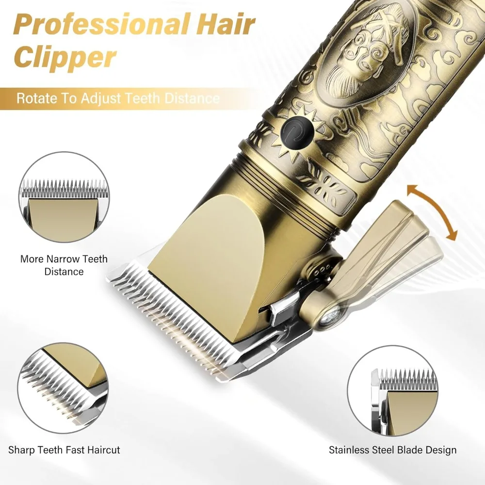 Hair Clippers for Men Professional,Beard Trimmer Kits & Sets, Cordless Mens Hair Trimmer, Electric Shavers