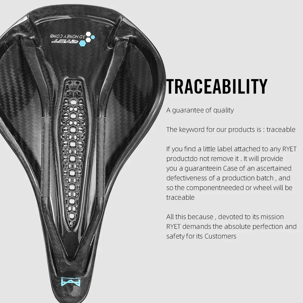 RYET カーボン 3D プリントサドル 145/155 ミリメートル 7*9 自転車