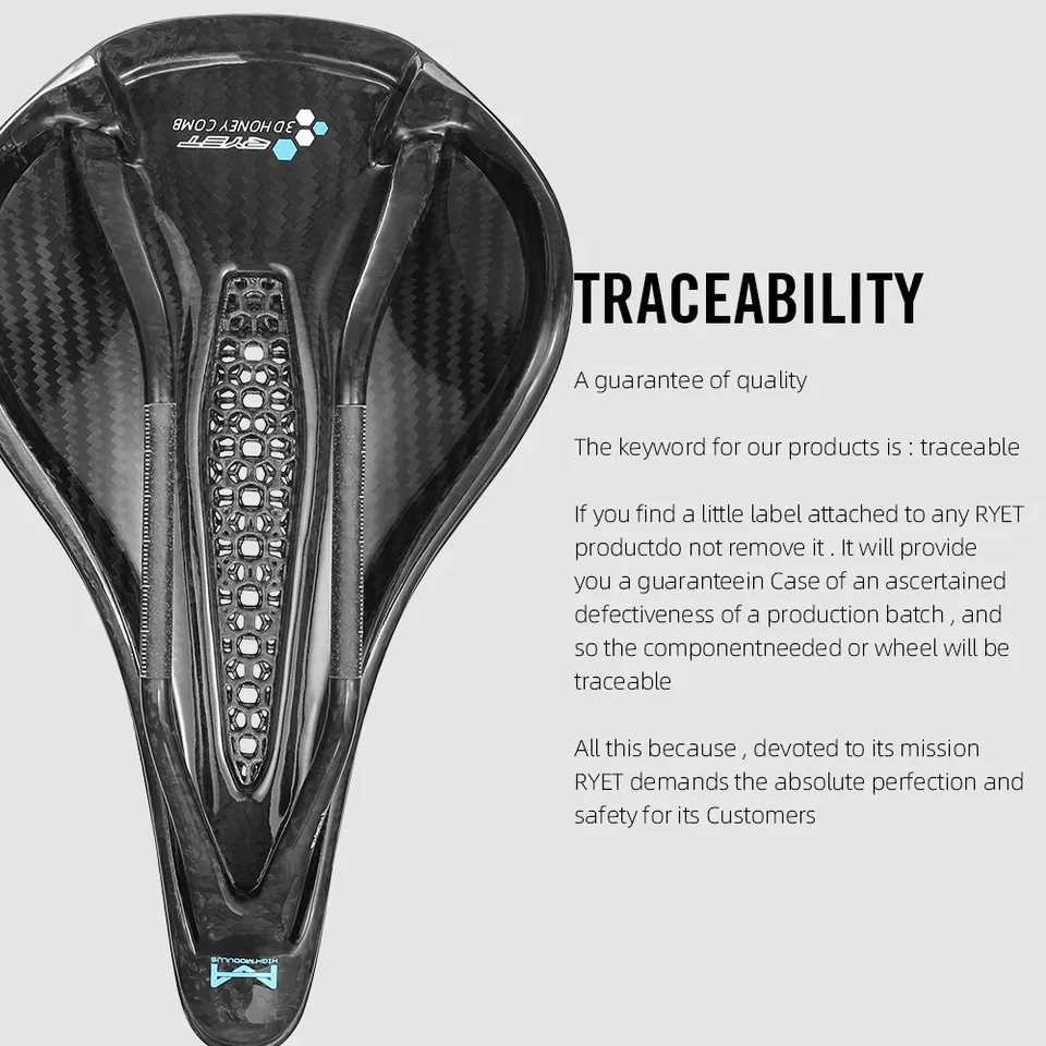 RYET カーボン 3D プリントサドル 145/155 ミリメートル 7*9 自転車