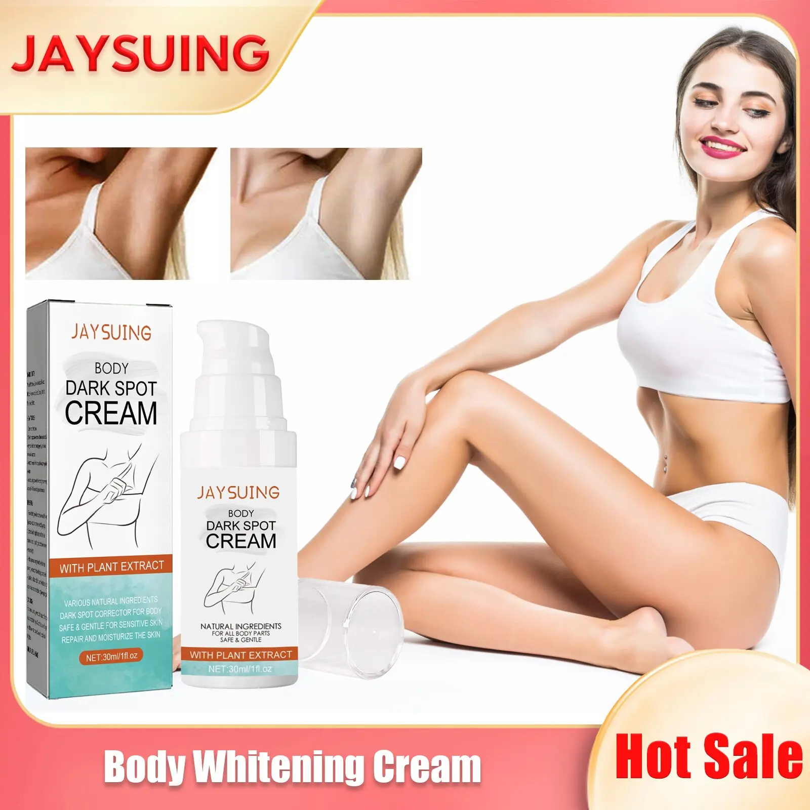 

Body Whitening Cream Underarm Elbow Knee Legs Melanin Removal Improve Dullness Lightening Darkness Bleaching Dark Spots Cream