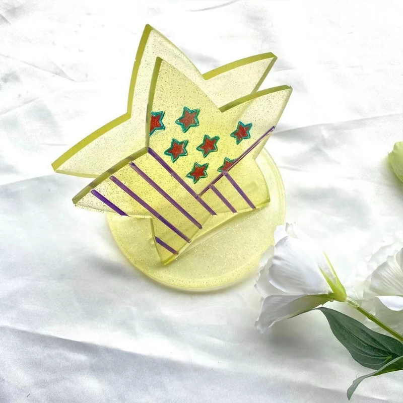 5 Pcs/Set Coaster+Cup Stand Epoxy Resin Mold Cup Mat+Storage Rack Table Mat Holder Silicone Mould DIY Crafts Tool