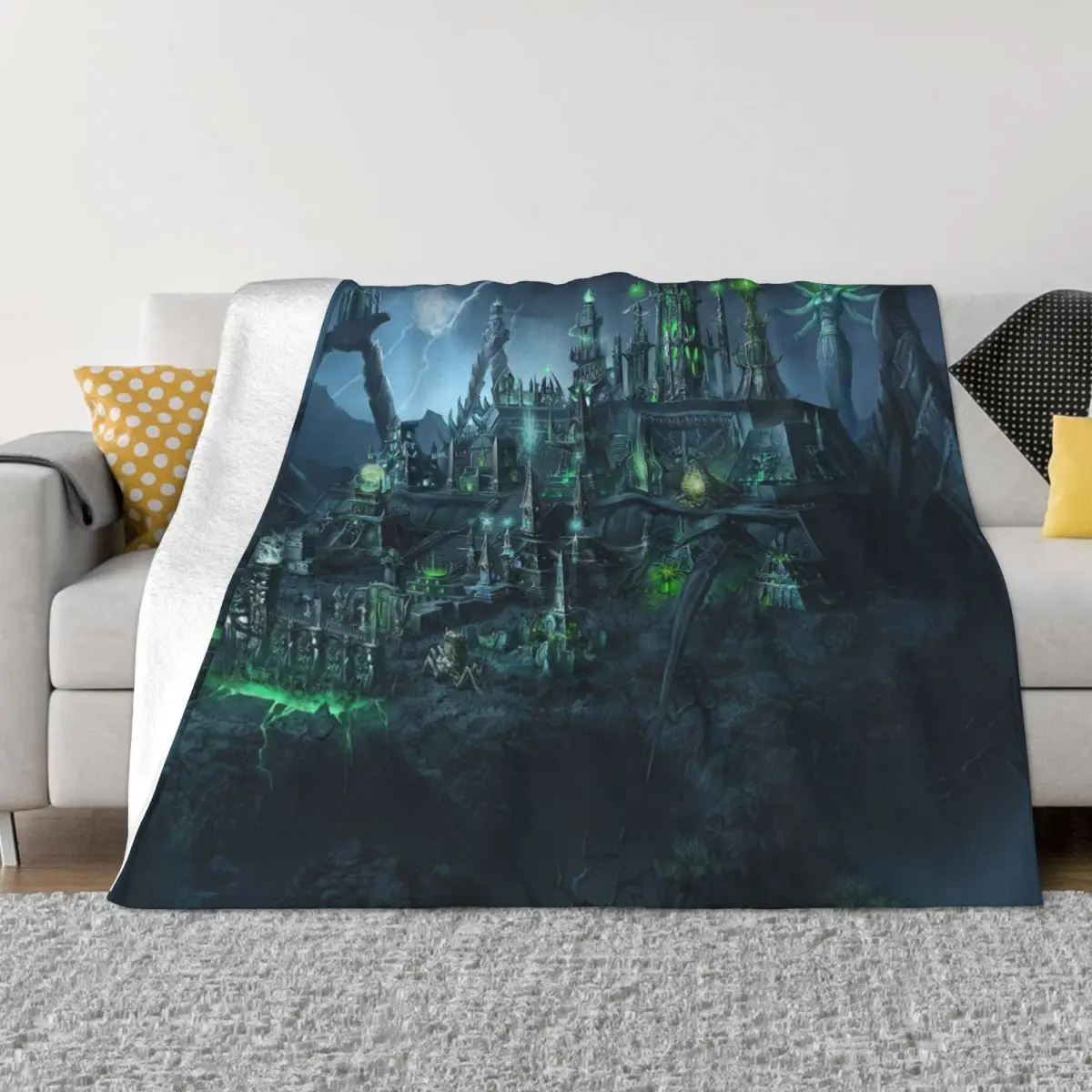 

Heroes of Might and Magic Game Blanket Flannel Decoration Dark Castle Portable Home Bedspread