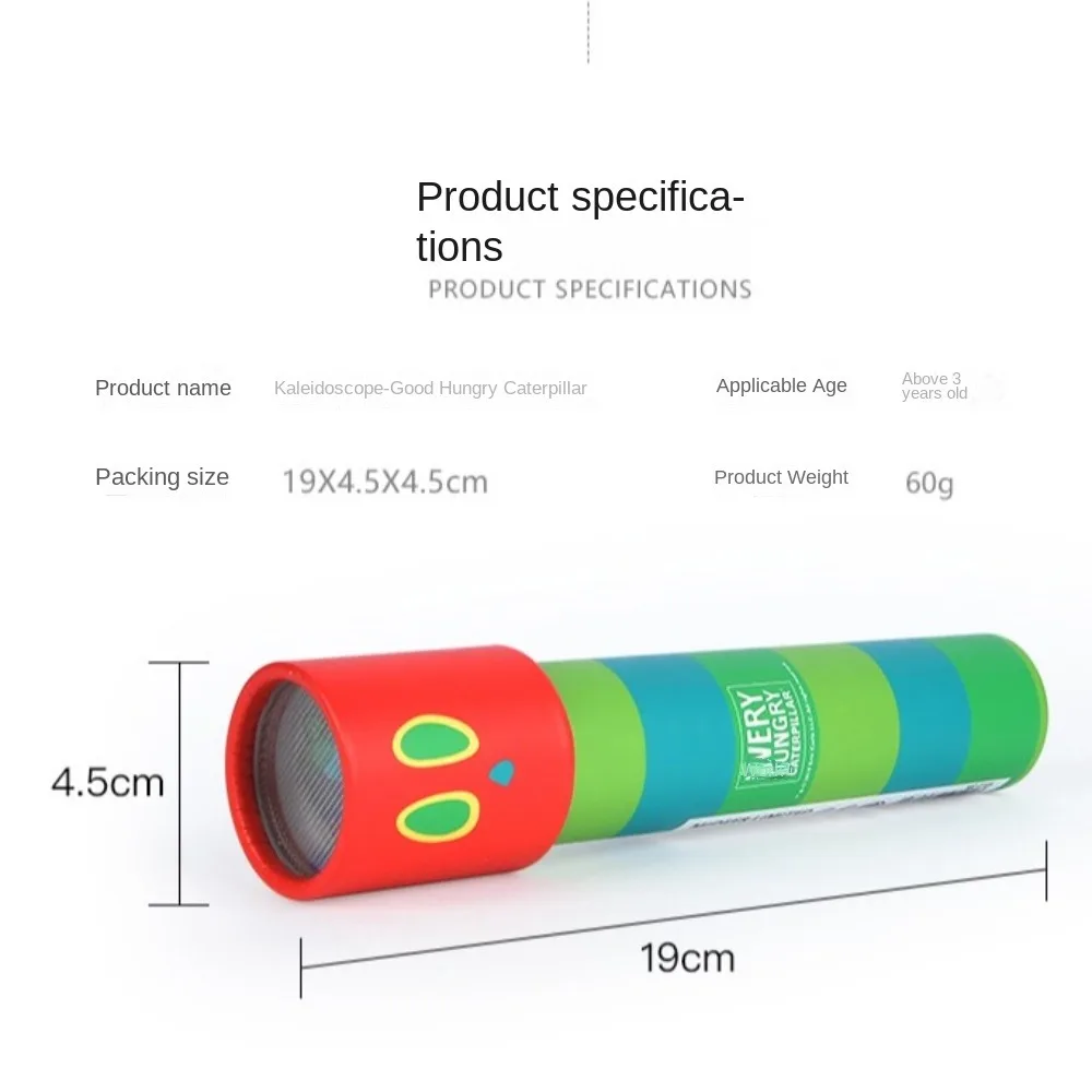 Fancy The Very Hungry Caterpillar Kaleidoscope Scalable Puzzle Educational Optical Toy Imaginative Different Patterns Kids