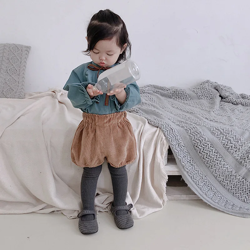 Kids Shorts Toddler Girls Corduroy Shorts Diaper Bloomer Briefs Diaper Cover Fall Winter Clothing