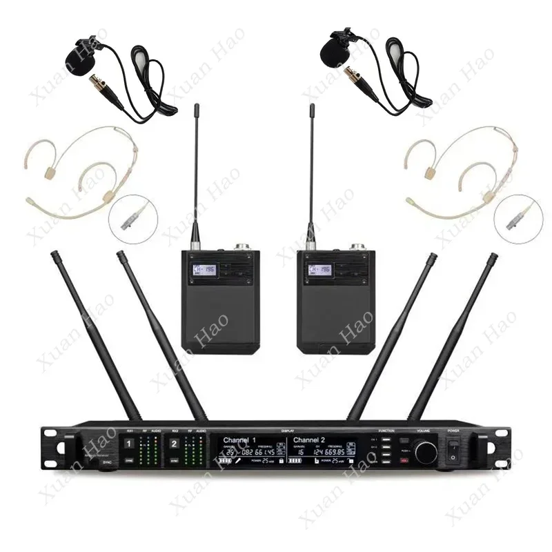무대 공연 무선 UHF 마이크, KSM8 듀얼 채널 헤드셋 마이크, KSM9 교회 마이크, AD4D