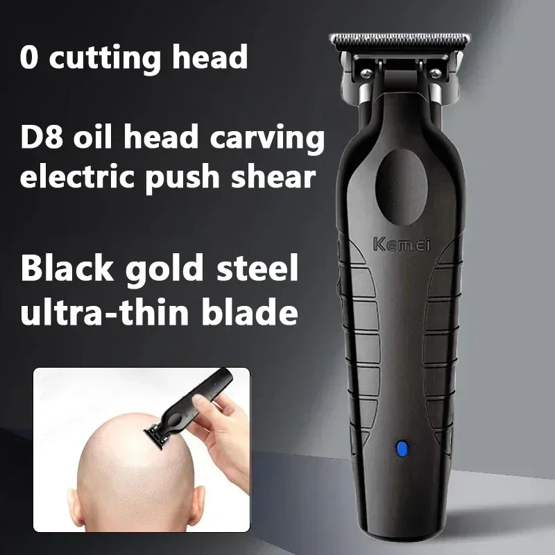 Kemei 2299 Barber Cordless Hair Trimmer 0mm Zero Gapped Carving Clipper Detailer Professional Electric Finish Cutting Machine 3