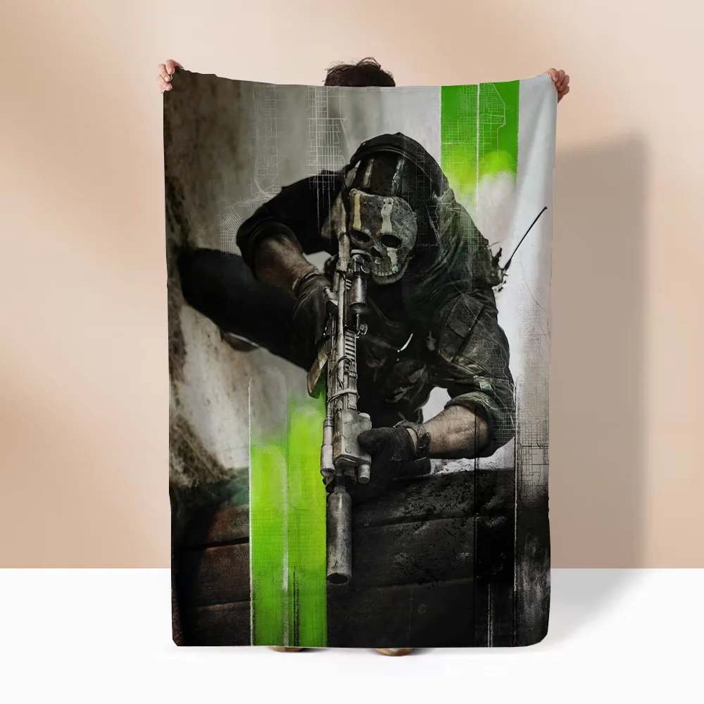 Call of Duty Picnic Throw Blanket for Sofa Luxury Bedding Custom Blankets King Size Fluffy Plaid Home Interior Beach Towel Knee 2