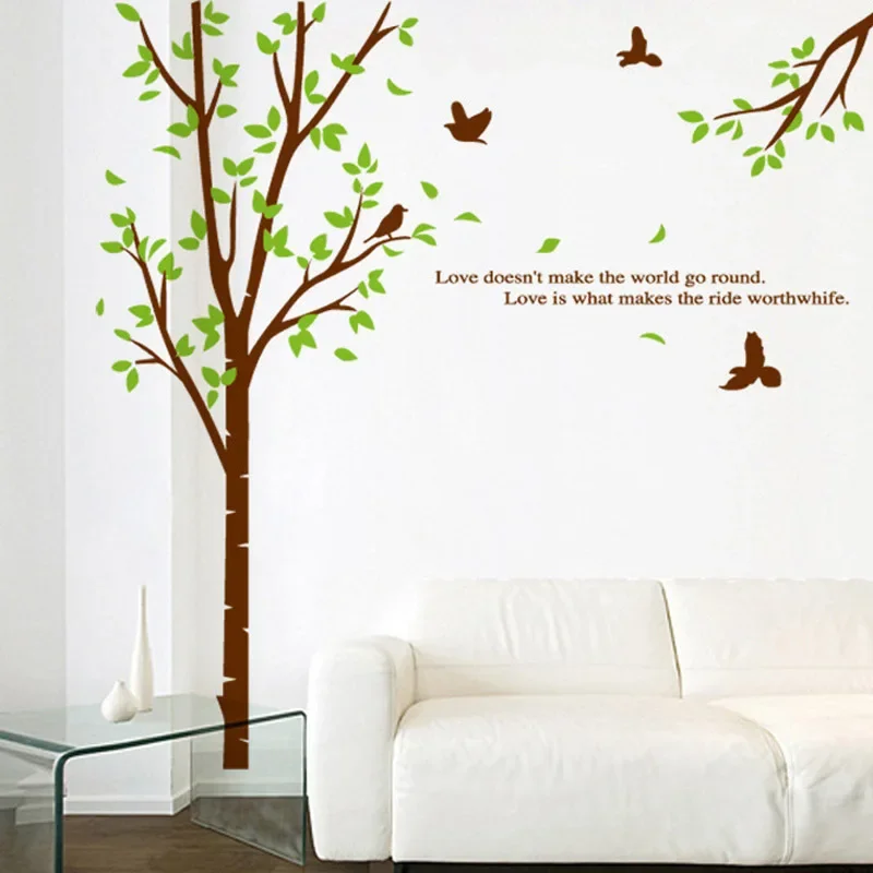 Removable Backdrop Stickers Fresh Tree Living Room Bedroom Kitchen Sofa Tv Wholesale Three Generations