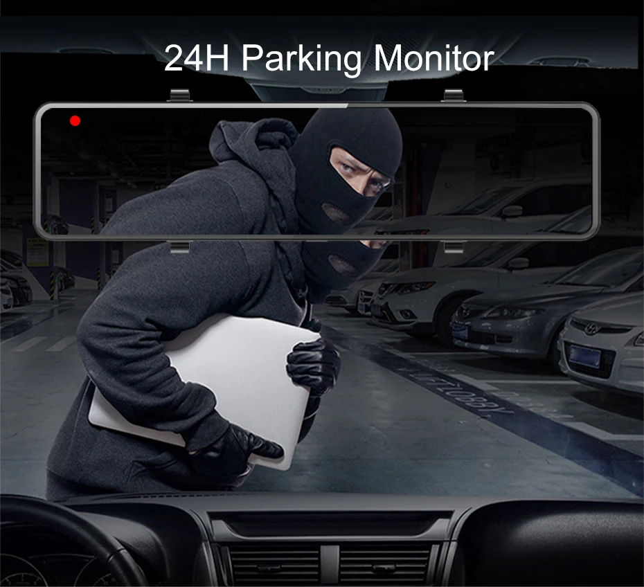 12" Car rear Mirror Dash Cam DVR 1080P Dual Camera WiFi Android 8.1 GPS Navigation ADAS Rearview Camera Video Recorder Black Box