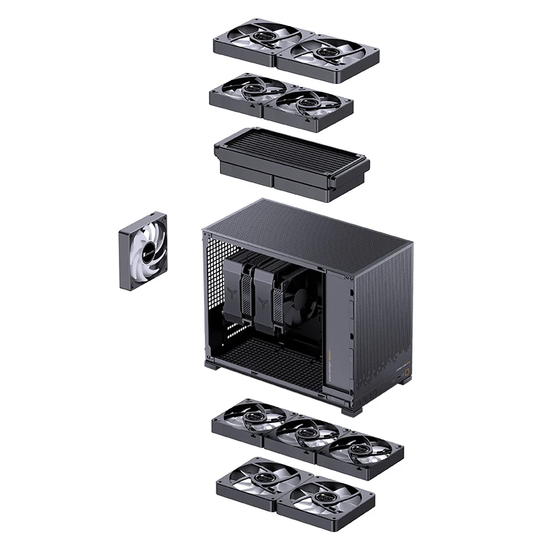 JONSBO D32 STD MINI Case for MINI-ITX/M-ATX/M-ATX Back-Insert Motherboard support 240mm water cooling For AMD 5700x3d CPU Kit
